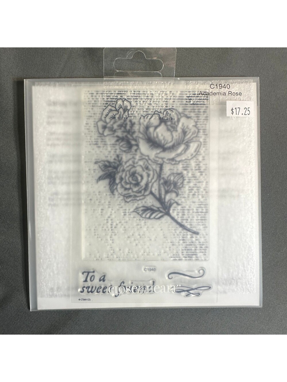 Close To My Heart C1940 Academia Rose Acrylic Stamp Set